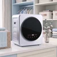 HOMCOM Vented Tumble Dryer, 4 kg Front Tumble Dryer with Stainless Steel Tub, 800W Compact Freestanding, Silver(m-2)