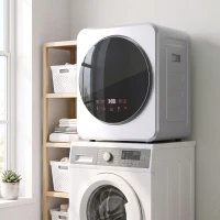 HOMCOM Vented Tumble Dryer, 4 kg Front Tumble Dryer with Stainless Steel Tub, 800W Compact Freestanding, Silver(m-8)