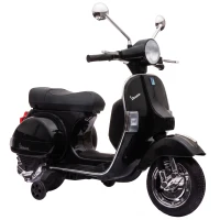 AIYAPLAY Elektryczny motocykl dziecięcy Vespa PX150 12V z akumulatorem litowym 35W 2 silniki 25° ograniczenie skrętu dla dzieci 3-6 lat(m-1)