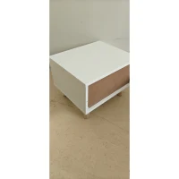 AIYAPLAY Kinder-Nachttisch aus Holz mit Staufach, Beistelltisch für Schlaf- und Wohnzimmer, Weiß(m-12)