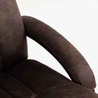 HOMCOM Swivel Recliner Chair, Velvet Recliner Armchair with Retractable Footrest, Dual-Layer Cushion, High Back, Dark Brown(m-10)