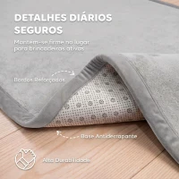 AIYAPLAY Tapete Infantil 127x127 cm, Espuma 3 cm, Flanela Suave, Antiderrapante, Resistente à Água, Cinzento-Claro(m-6)