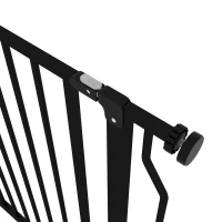 Wide Dog Safety Gate, with Door Pressure, for Doorways, Hallways, Staircases - Black(m-12)