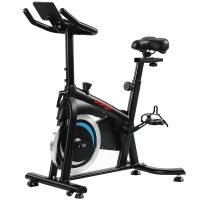 SPORTNOW Vélo d'Appartement Vélo Biking Connecté avec App Zwift et Kinomap Magnétique Silencieux Écran LCD 98 x 57 x 120 cm Noir(m-1)