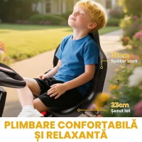 AIYAPLAY Kart cu pedale pentru copii 3-6 ani, max. 50 kg, cu suport pentru pahare și roți EVA antiderapante, roșu(m-7)