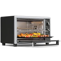 HOMCOM Cuptor Electric de Masă 46 L Mini Cuptor cu Convecție Rotisor și Temporizator 1800 W(m-8)