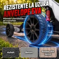 HOMCOM Go-Kart Electric Pentru Copii 3-8 Ani, 3-5 Km/h, Alb(m-5)