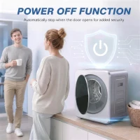 HOMCOM Vented Tumble Dryer, 4 kg Front Tumble Dryer with Stainless Steel Tub, 800W Compact Freestanding, Silver(m-7)