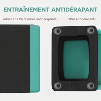 SPORTNOW Stepper Fitness Aérobic 3 Niveaux, Hauteur Réglable 10,5/15,5/20,5 cm, Surface Antidérapante, Capacité 250 kg, Vert(m-5)