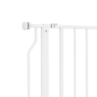 PawHut Wide Dog Safety Gate, with Door Pressure, for Doorways, Hallways, Staircases - White(m-10)