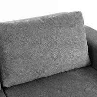 HOMCOM Canapé Convertible 2 Places 4 en 1, Canapé-Lit Compressé en Chenille 208 cm avec Assise Large, 2 Oreillers, Gris(m-8)