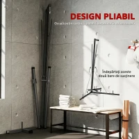 SPORTNOW Suport Reglabil pentru Sacul de Box, Autoportant cu Bază Triunghiulară, 170x90x182-225 cm, Negru(m-4)