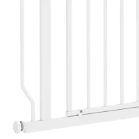 PawHut Wide Dog Safety Gate, with Door Pressure, for Doorways, Hallways, Staircases - White(m-11)