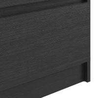 HOMCOM Commode Chambre Adulte, Chiffonnier 6 Tiroirs, Commode Vêtement, Meuble de Rangement Contemporain pour Salon, Noir(m-13)