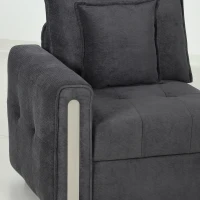 HOMCOM 2 Seater Sofa with Lift-Up Storage, 168 cm Comfy Velvet Small Couch with Wide Deep Seat, Plush Backrest, Thick Padding, 2 Pillows, Loveseat for Living Room, Home Office, Dark Grey(m-12)