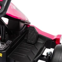 AIYAPLAY 24V Electric Go Kart for Kids 6-12 Years with Drift Mode, Adjustable Seat, 3 Speed, Slow Start, Pink(m-13)