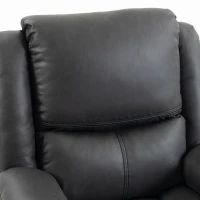 HOMCOM Riser Recliner Chair with Massage and Heat, PU Leather Power Electric Lift Armchair for Elderly, Charcoal Grey(m-11)