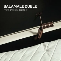 HOMCOM Bancă ovală cu depozitare 72 L, capac rabatabil, tapițată cu catifea, 107 x 42 x 45,5 cm, crem(m-7)