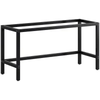 HOMCOM Telaio Gambe per Tavolo in Acciaio, Struttura Monopezzo, Stile Industriale, Portata 250 kg, 150x50x81.5 cm, Nero(m-11)