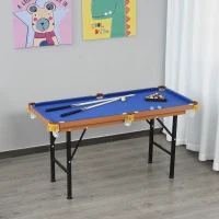 HOMCOM Billardtisch Klappbar Mini Billiard Tisch mit 2 Queues 16 Bällen Kreide Dreieck, Zubehör 140 x 63 x 75 cm(m-9)