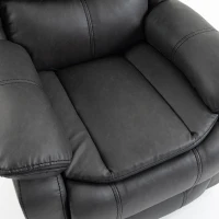 HOMCOM Riser Recliner Chair with Massage and Heat, PU Leather Power Electric Lift Armchair for Elderly, Charcoal Grey(m-10)