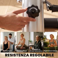 HOMCOM Mini Cyclette Portatile per Gambe e Braccia, Pedaliera per Riabilitazione con Display LCD, Argento(m-15)