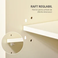 HOMCOM Insulă de Bucătărie pentru Ustensile și Accesorii cu Sertare, Dulap și Suport pentru Prosoape, 110x49.5x89.5 cm, Alb(m-11)