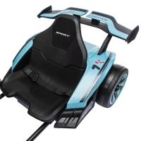 AIYAPLAY 24V Electric Go Kart for Kids 6-12 Years with Drift Mode, Adjustable Seat, 3 Speed, Slow Start, Light Blue(m-13)