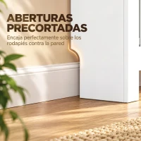 HOMCOM Cubre Radiadores con Estantería de 3 Niveles Cubreradiador Moderno de MDF Diseño de Lamas 78x19x165 cm Blanco(m-6)