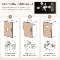 HOMCOM Armadio da Cucina Slim a 5 Ripiani con Spazio Interno Regolabile, in Legno, 40x35x180 cm, Nero(m-7)