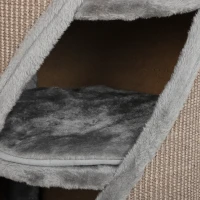 PawHut Kattenkrabton 75 cm hoog, Ø 35 cm, 4 niveaus, met 3 schuilplaatsen, afneembaar wasbaar pluche bed en sisal kraboppervlak(m-12)