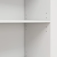 HOMCOM Bookcase with Drawers Adjustable Shelves Book Shelf for Study Living Room White(m-10)