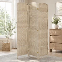 HOMCOM Paravent intérieur en bois 3 panneaux séparateur de pièce pliable pour salon chambre 135 x 180 cm chêne(m-11)