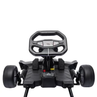 AIYAPLAY 24V Electric Go Kart for Kids 6-12 Years with Drift Mode, Adjustable Seat, 3 Speed, Slow Start, Black(m-10)