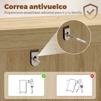 HOMCOM Zapatero Estrecho con 4 Puertas Abatibles y Estantes Ajustables para hasta 20 Pares Efecto Roble(m-7)