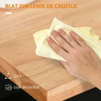 HOMCOM Dulap mobil de bucătărie cu sertar, dulap cu 2 uși, roți și bară laterală, 83x45x91.5cm, negru(m-6)