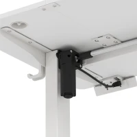 HOMCOM Bureau Assis Debout Électrique 120 x 60 cm avec Écran LCD, Bureau Électrique Réglable en Hauteur avec 3 Mémoires, Blanc(m-13)