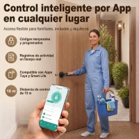 HOMCOM Cerradura Inteligente con Manilla 5 en 1 con Huella Código App Bluetooth Tarjeta NFC y Llave Registro de Accesos Negro(m-6)