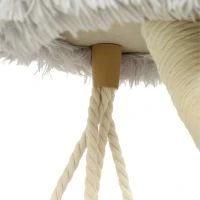PawHut 115 cm Modern Cat Tree Tower for Large Cats with Sisal Scratching Post, Holds 1 Cat up to 6kg, Machine-Washable Beds(m-12)
