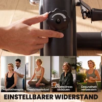 HOMCOM Hometrainer mini-fietstrainer trainingsfiets fietsapparaat met LCD-display metaal zwart 39 x 40 x 31 cm(m-6)
