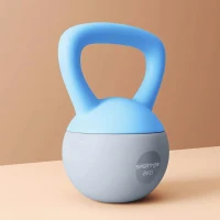 SPORTNOW Kettlebell 8 kg, avec Poignée Antidérapante, pour Fitness, Musculation, Cardio, 19 x 19 x 28 cm, Bleu Clair(m-7)