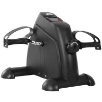 HOMCOM Mini Heimtrainer Arm-und Beintrainer Pedaltrainer für Senioren mit LCD-Display verstellbarer Widerstand Fitnessbike Hometrainer für Zuhause Heim Büro 35 x 40 x 31 cm Schwarz(m-1)