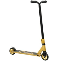 SPORTNOW Stunt Scooter, Pro Scooter for Adult Teens with 360° Handlebar, 110 mm PU Wheels, Aluminium Deck, ABEC-7, Gold Tone(m-15)