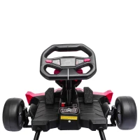 AIYAPLAY 24V Electric Go Kart for Kids 6-12 Years with Drift Mode, Adjustable Seat, 3 Speed, Slow Start, Pink(m-11)