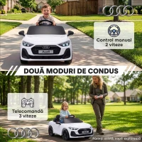 AIYAPLAY Mașină Electrică pentru Copii 12V Audi A5L cu Telecomandă, Baterie cu Litiu, 2 Motoare, Telecomandă, Roz(m-6)