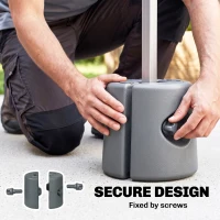 Outsunny HDPE Tent Weights Set of 4, Canopy Weights, Fill with Water or Sand, 48KG(m-7)