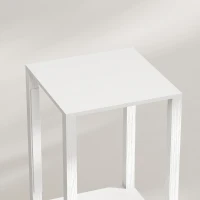 HOMCOM LED vloerlamp met planken, moderne dimbare staande lamp met 3 helderheidsniveaus en voetschakelaar, wit(m-10)
