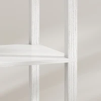 HOMCOM LED vloerlamp met planken, moderne dimbare staande lamp met 3 helderheidsniveaus en voetschakelaar, wit(m-11)