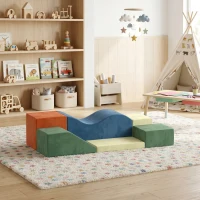 AIYAPLAY Conjunto de 6 Blocos de Espuma para Crianças, Blocos de Psicomotricidade Infantil com Base Antiderrapante, +1 Ano(m-5)