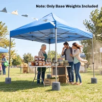 Outsunny HDPE Tent Weights Set of 4, Canopy Weights, Fill with Water or Sand, 48KG(m-8)